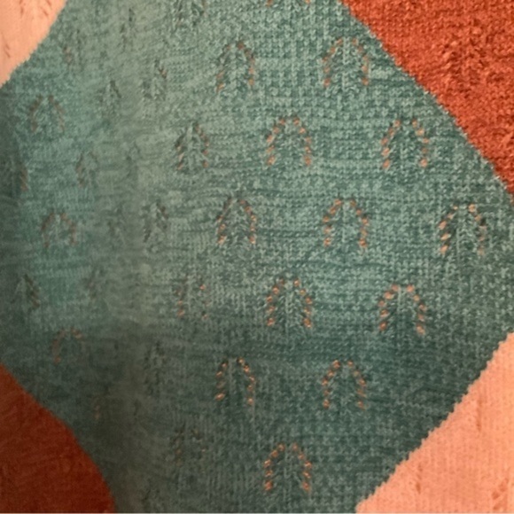 Alfred Dunner Color block LS Sweater Lightweight MP beiges choc brown dk teal - Picture 6 of 12